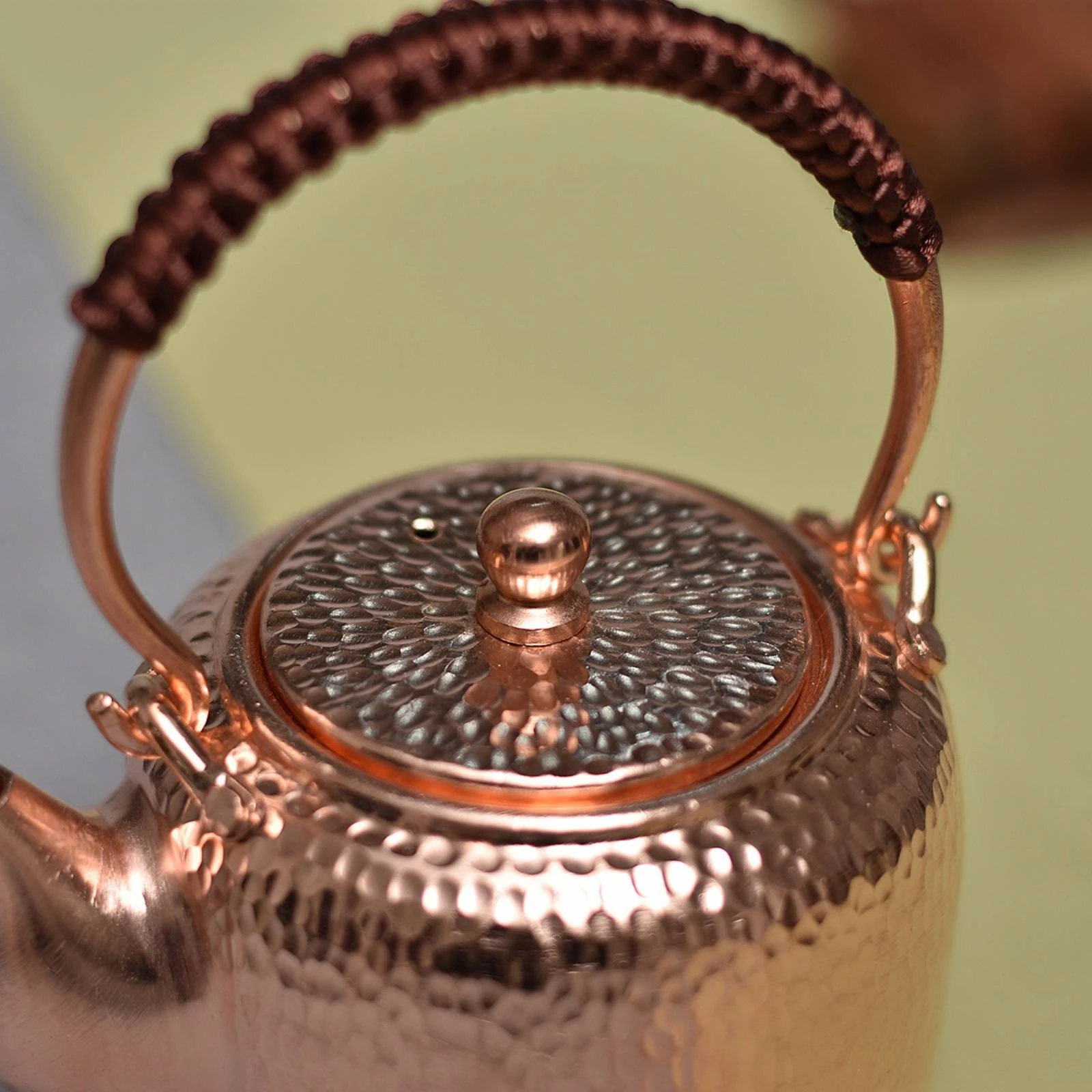 Picture 4: Copper Tea Kettle Compact Copper Kettle Stovetop Teapot Elegant Kitchenware Heavy Gauge for Artisan Collectors, Tabletop