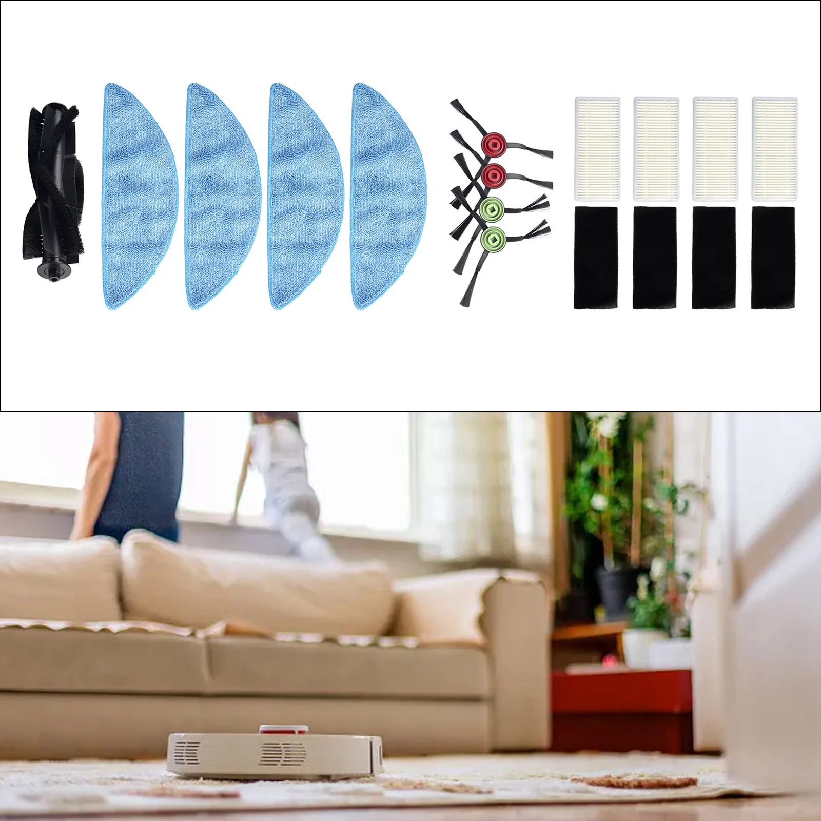High Quality Practical Brand New Side Brushes Cloth Mop Tool Delicate For Conga Eternal Max Highly Match Reliable