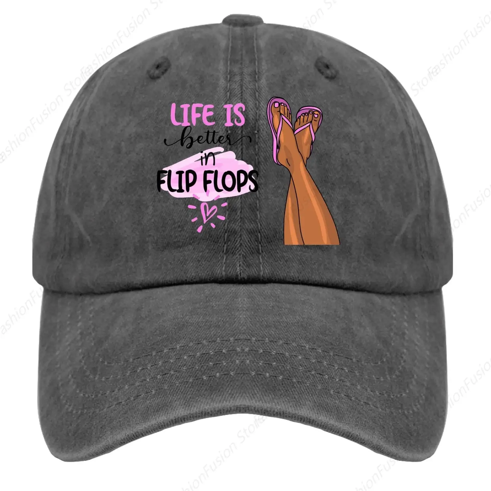 Baseball Caps Life is Better in flip Flops Dad Hats, Vintage Cap for Women Men Daily Casual Outdoor Caps Unisex Headwear