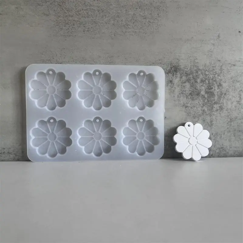 Q0ke Creative Handmade Flower Project Mold Friendly Friendly Silicone Highings Cetakan Bunga Cocok Untuk Keluarga Kerajinan