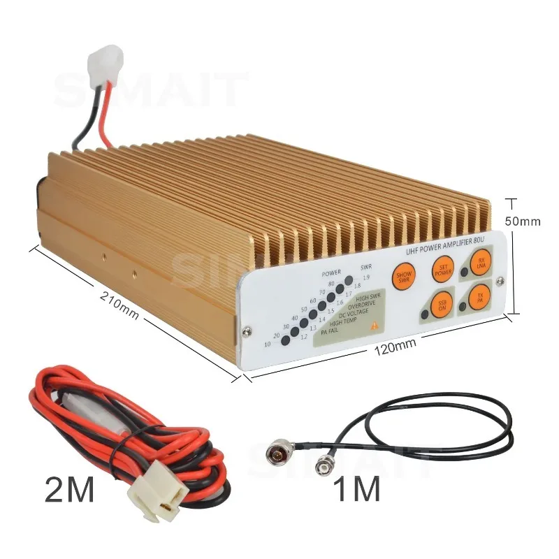 400MHz 80W FM/AM/SSB RF Amp 10-80W Power Level Selectable SWR Display 13.8V
