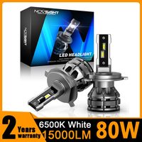 Novsight Car Automobile Super Bright Headlight Led Bulb H7 80W 15000LM 6500K Waterproof DC9-32V Head Light
