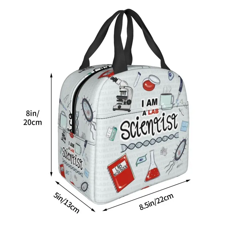 Eu Sou Um Cientista Isolados Lunch Bag para As Mulheres Fugas Ciência Física Química Biologia Refrigerador Térmica Lunch Box Piquenique