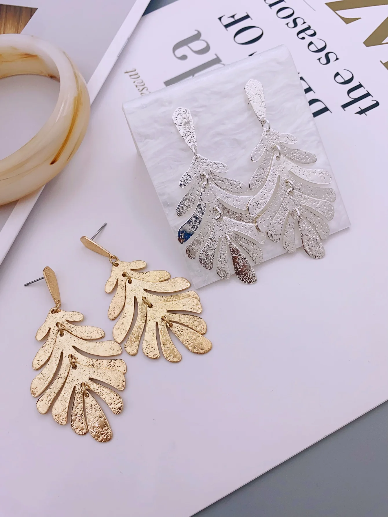 Fashionable and Dynamic Tassel Leaf Earrings for Women, Perfect for Daily Wear earrings for women