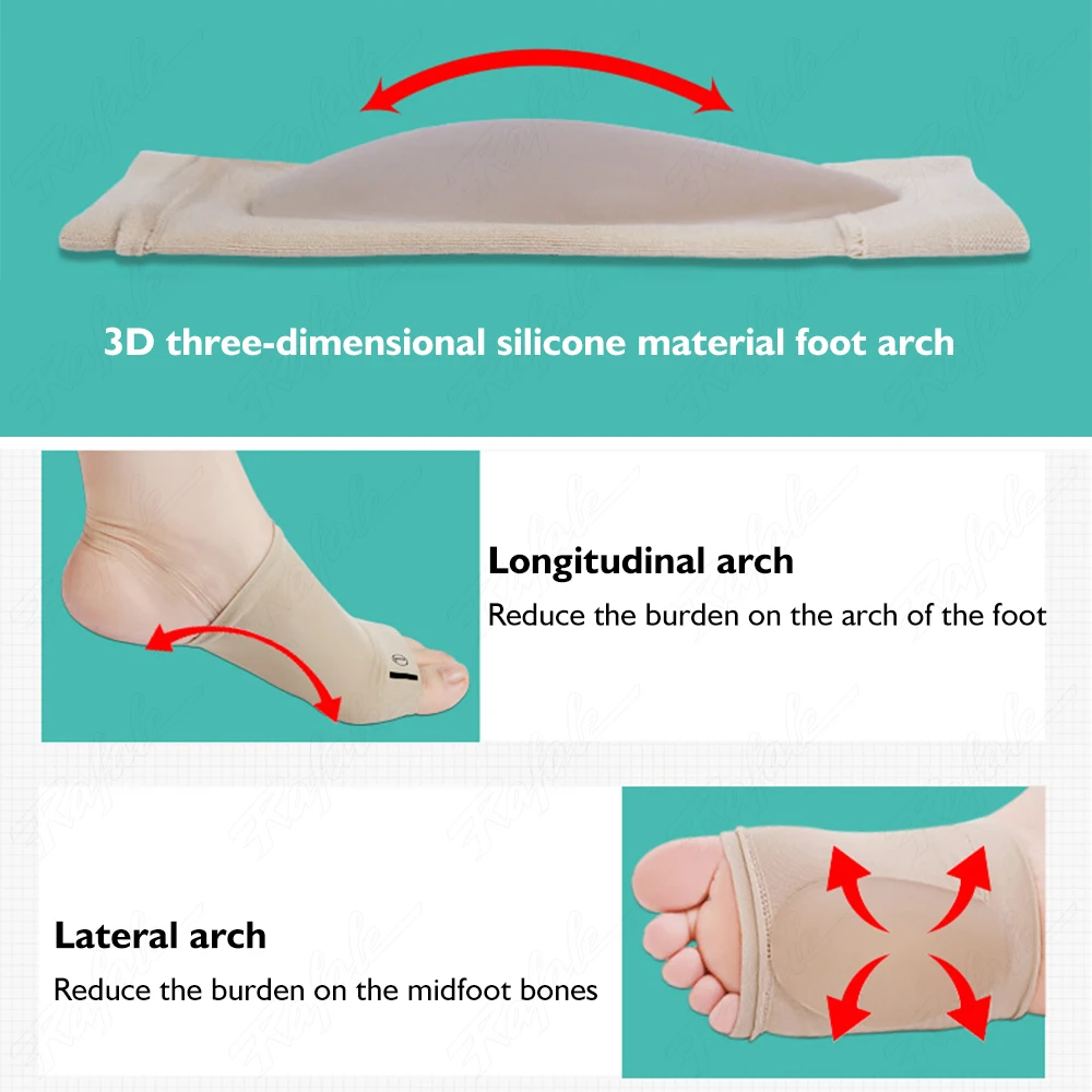 1Pair Flat Feet Orthopedic Arch Support Insoles For Shoes Men Women Shoe Pads Valgus Sports Insole Foot Inserts Accessories