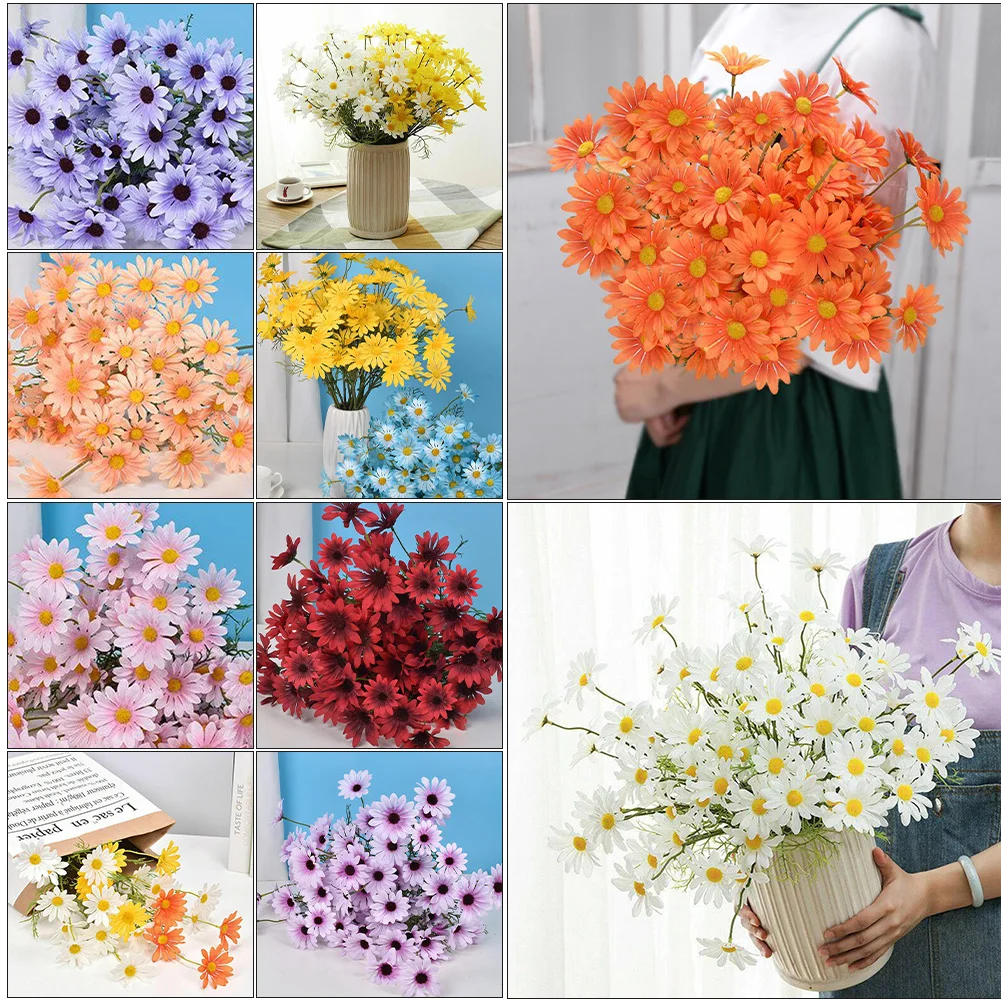 Искусственный пластиковый Букет маргариток, Искусственный Букет маргариток, украшение для дома, офиса, сада, комнаты, двора