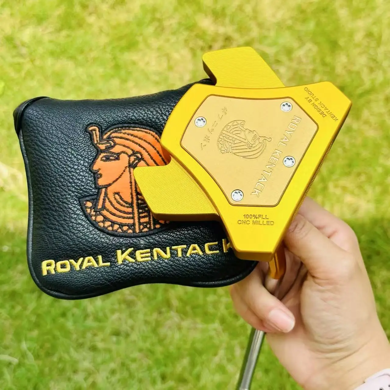 

ROYAL KENTACK Golfutter Golf Club Big Head Stable Putter Golden Putter Large Semi-Circular Putter Green Putter