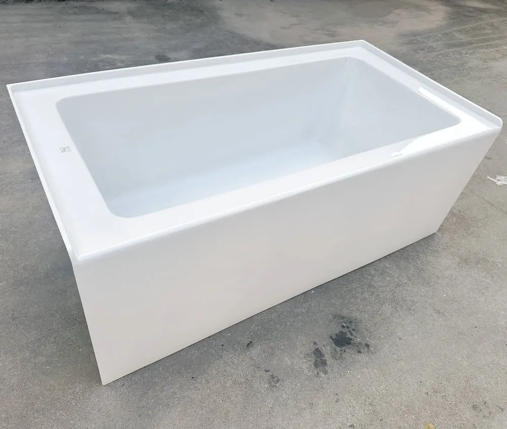 

CUPC 60x32x22 60x30x22 Alcove Acrylic Integral Bathtub White Rectangle Soaking Luxury Bath Tubs Bathroom Use Single Person