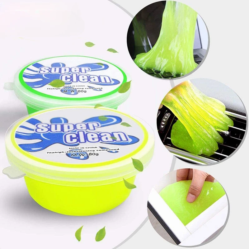 60ML Super Dust Clean Clay Dust Keyboard Cleaner Slime Toys Gel per la pulizia Car Gel fango Putty Kit USB per colla detergente per Laptop