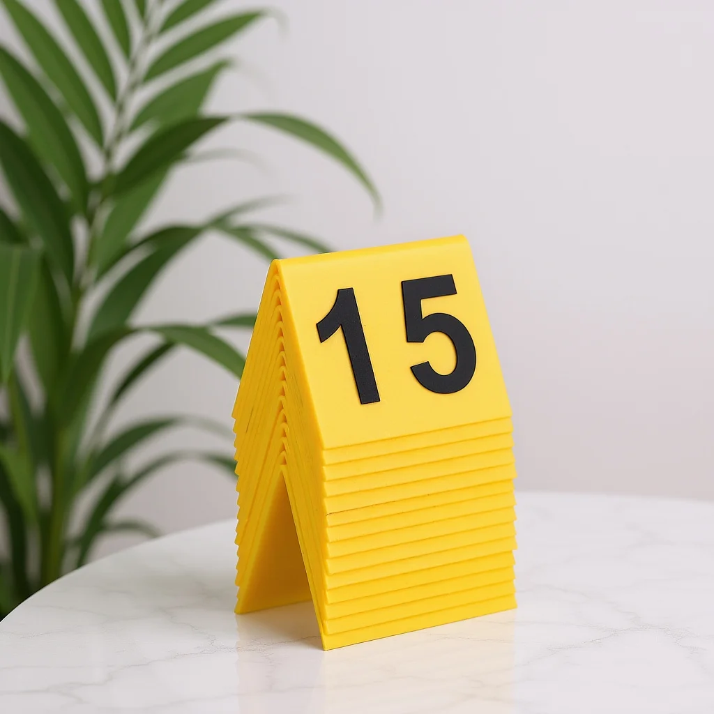

15Pcs Stable Triangular Evidence Markers Yellow Table Number Signs Multi Function Crime Scene Markers Crime Scene Decorations