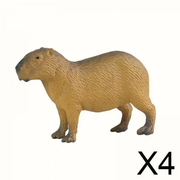 

4x имитация фигурок капибары, игровой набор, коллекция игрушек для девочек, детей