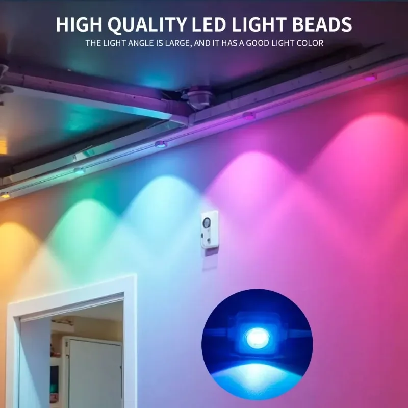 Outdoor Eaves LED light kit 16703IC(WS2812B) RGBIC 30 Pixels Addressable Led string Works With Alexa Google Home Assistant DC24V