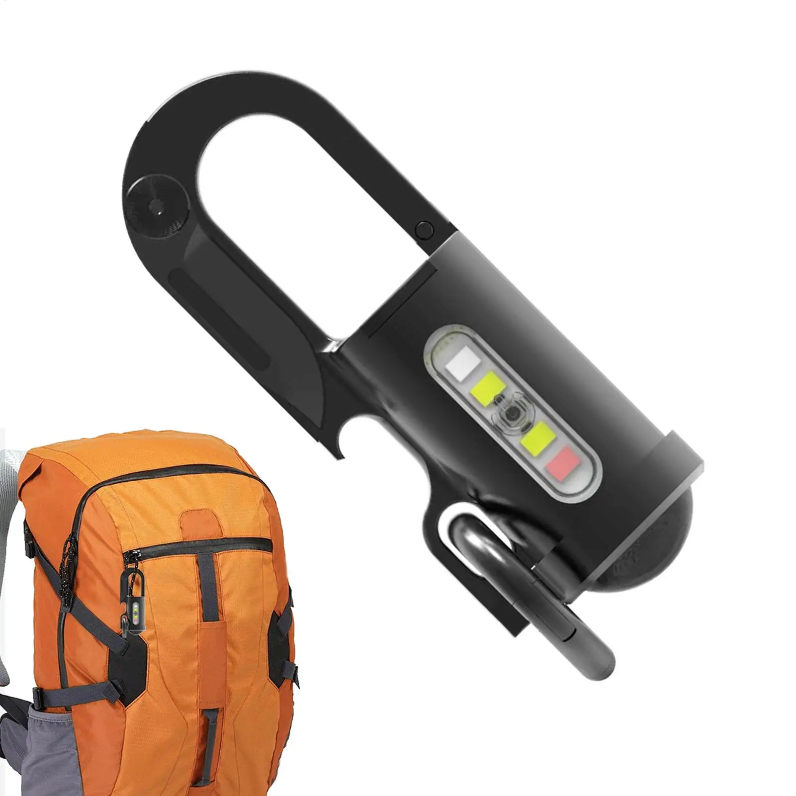 Mini USB Keychain Flashlight  Tiny Keyring Torch with Bottle Opener & Glass Breaker  for Emergency, Camping, Night Walking