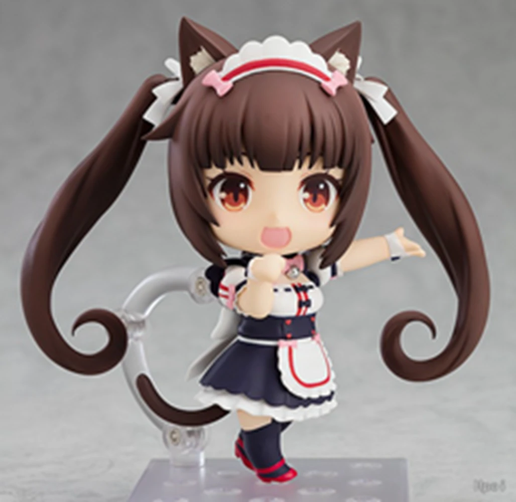 Figura de ação do PVC do anime, chocolates, baunilha, modelo do estilo do gato, boneca estática, empregada doméstica do gato, OB11 #1238, 10cm