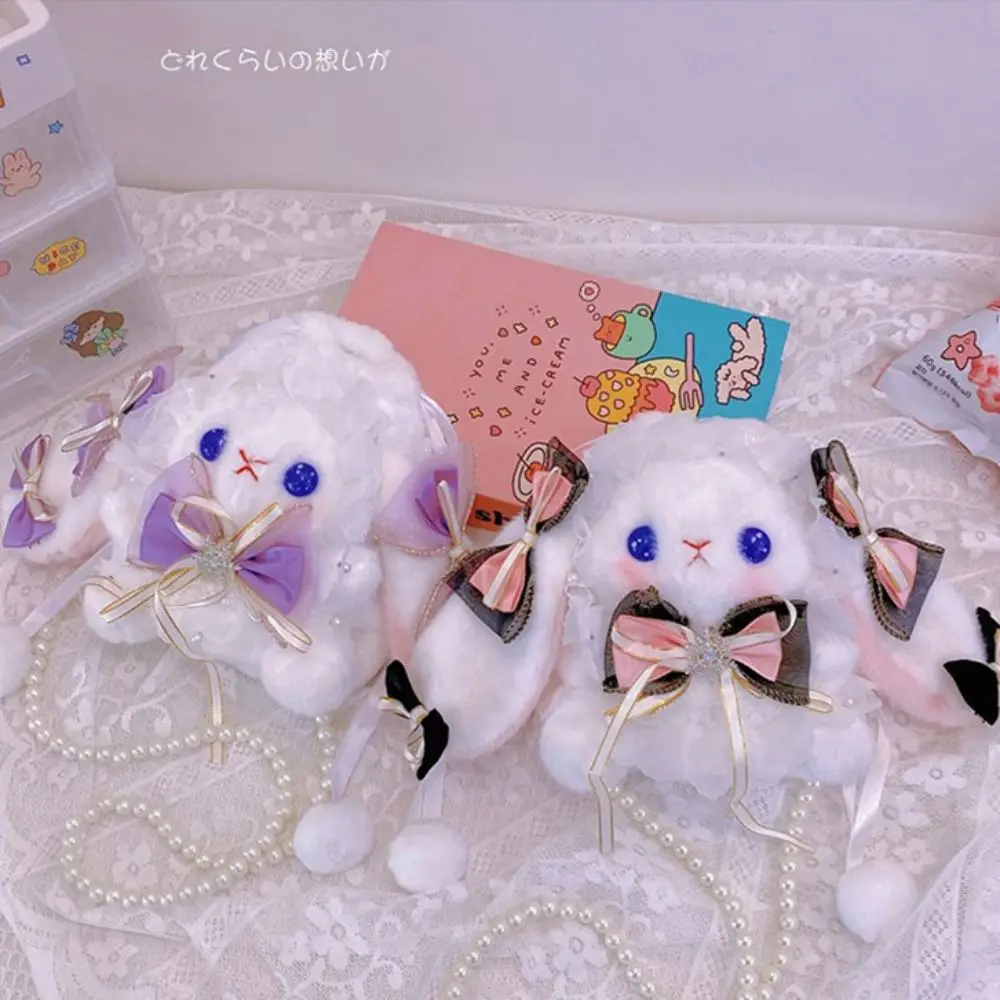 Bolsos de Hombro de Conejo Lolita de Peluche, Bolsos Pequeños y Lindos de Conejo con Orejas Caídas, Bolsos Cruzados de Conejo Suave y Creativo, Regalo de Cumpleaños