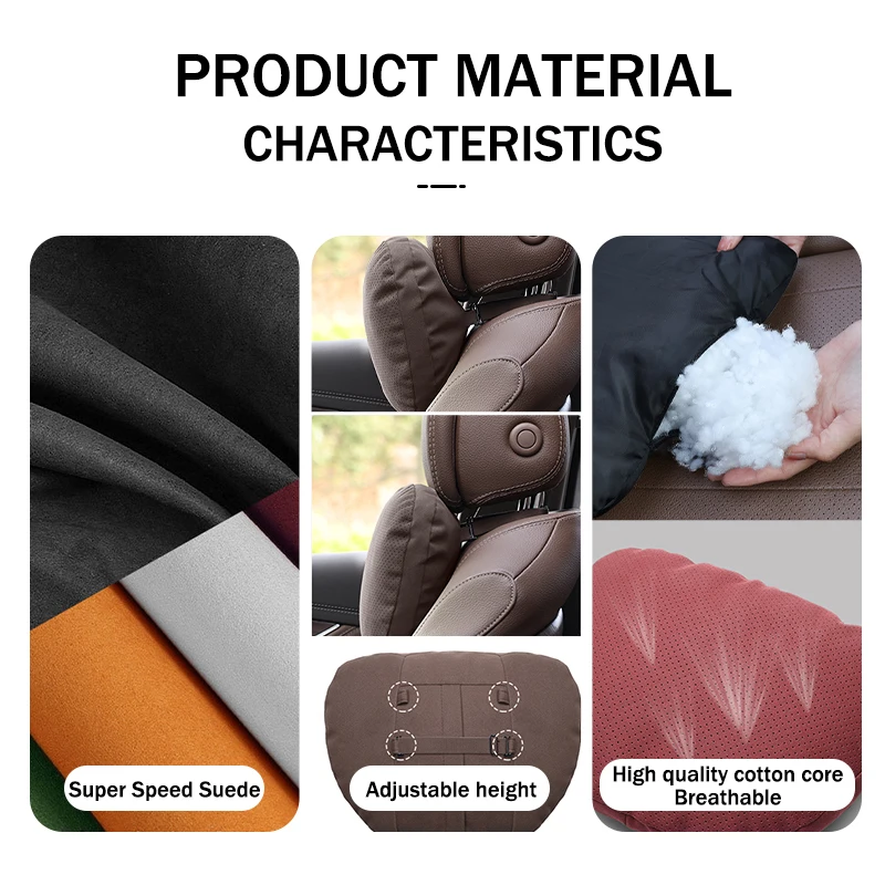 Car Headrest Pillow Cushion Pad Breathable Soft Memory Foam For Chery Tiggo 5 2 3 7 PRO 8 5X Amulet IQ QQ Fulwin Face