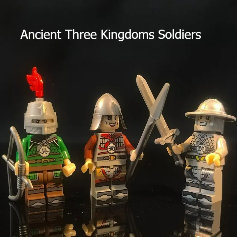Bausteine ​​von antiken chinesischen Soldaten, digitale Actionfiguren, zusammengebautes Spielzeug, Krabbelspielzeug für Kinder, pädagogisches Spielzeug, humanoide Puppen – Detail 1