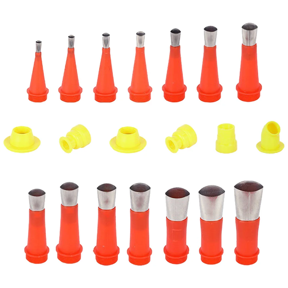 

1 set 1 Set Stainless Steel Caulking Nozzle Tool Kit Reusable Tips For Home Kitchen Bathroom Waterproofing Sealant Application
