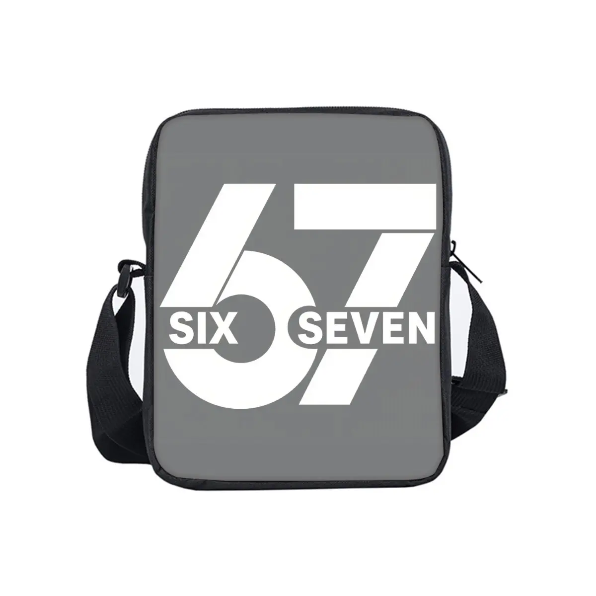 

Colorful Number 67 Printe Single Sided Messenger Bag for Boy/Girls Children Best Gifts 2D Flat Cartoon Casual Crossbody Bag