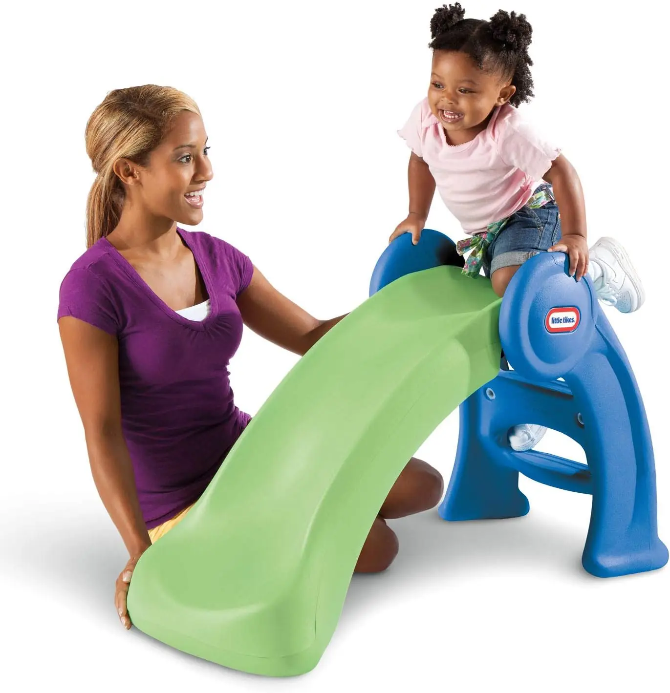 Junior Play Slide Green/Blue, 5 ft or less