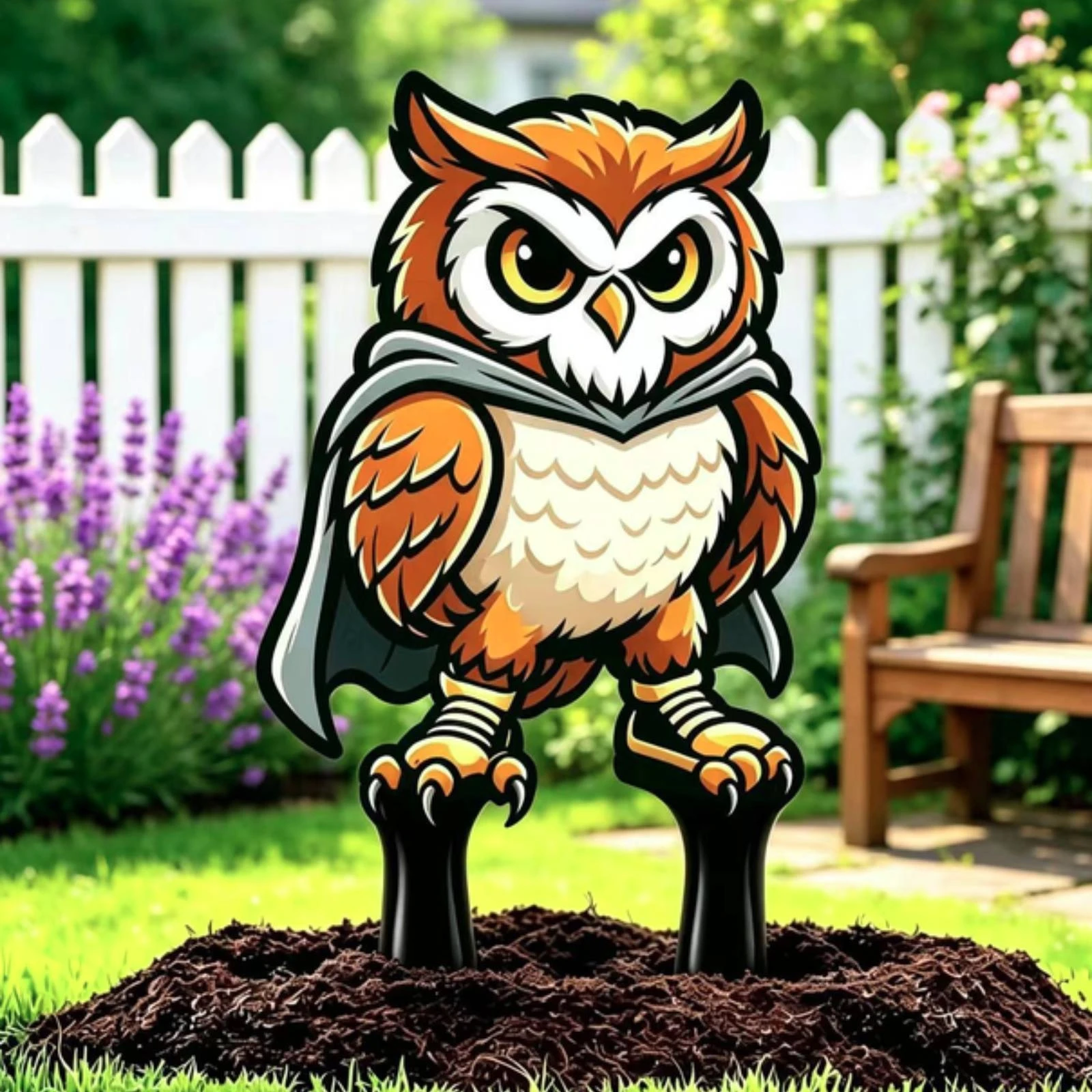 Animal Silhouette Stake Decorative Metal Garden Ornament Yard Art Weather-Resistant Sturdy for Gardeners, Flower Bed, Lawn