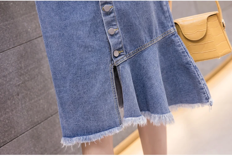 Cheap wholesale 2021 spring summer autumn new fashion casual sexy women Skirt woman female OL denim mid length skirt Py1586