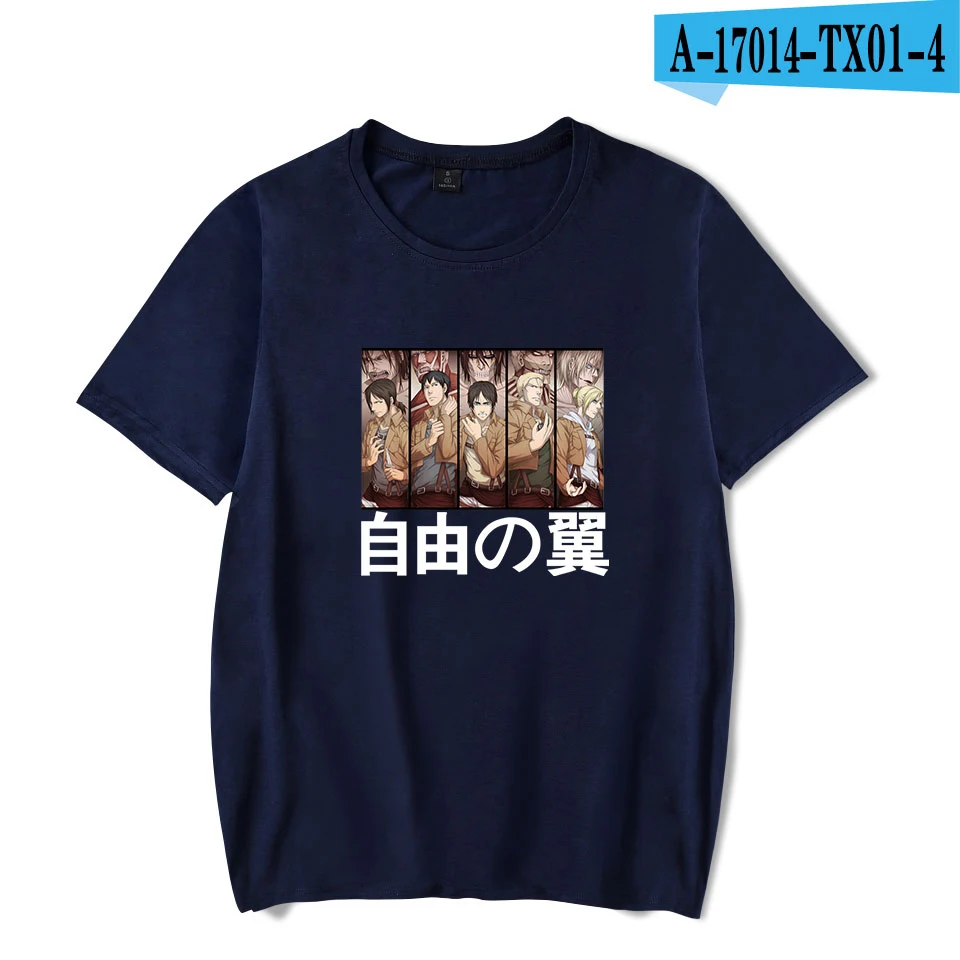 Anime Attack on Titan Printing T-shirt Summer Fashion Round Neck Short Sleeve Popular Japanese Streetwear Plus Size