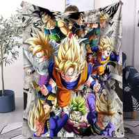 Classic Manga D-Dragon-Ball Printed Blanket Travel and Gift Cover Blanket Cozy Warm Soft Blanket for Sofa Living Room Office
