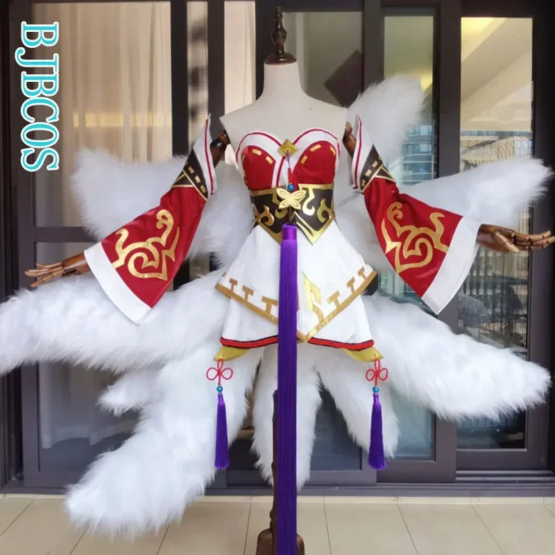 Custom Ahri Cosplay Costume Game League of Legends LOL Ahri Champion Nine Tails Wildd Riftt