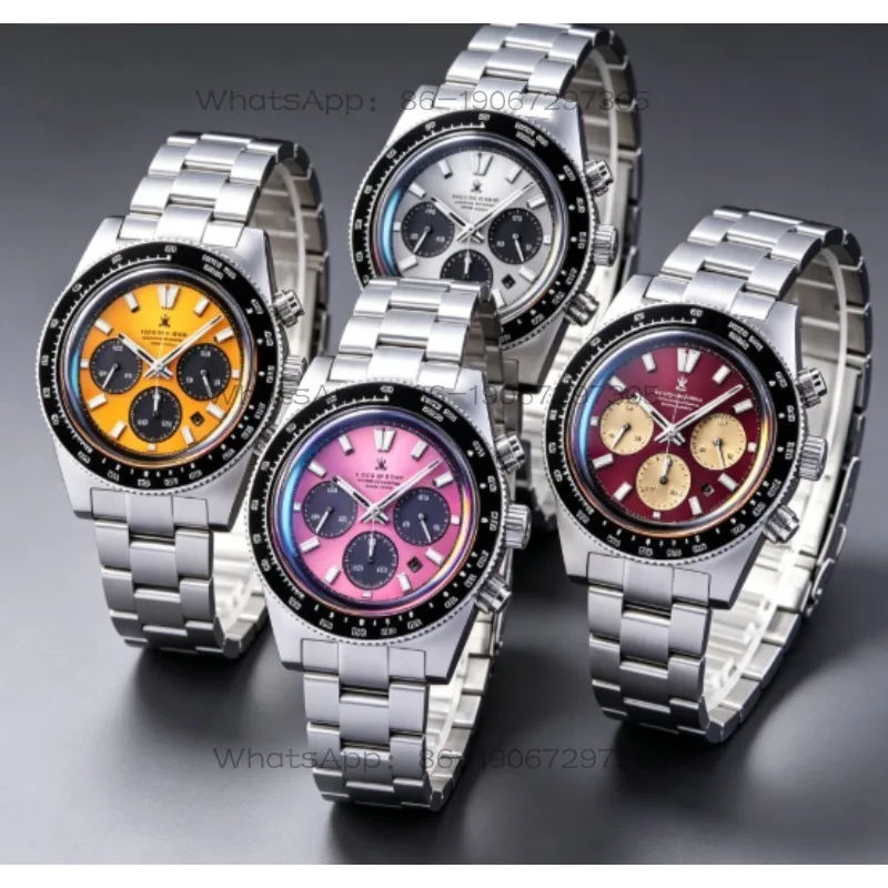 Solar Photokinetic Energy Three-eye Chronograph Quartz Waterproof Men's Watch