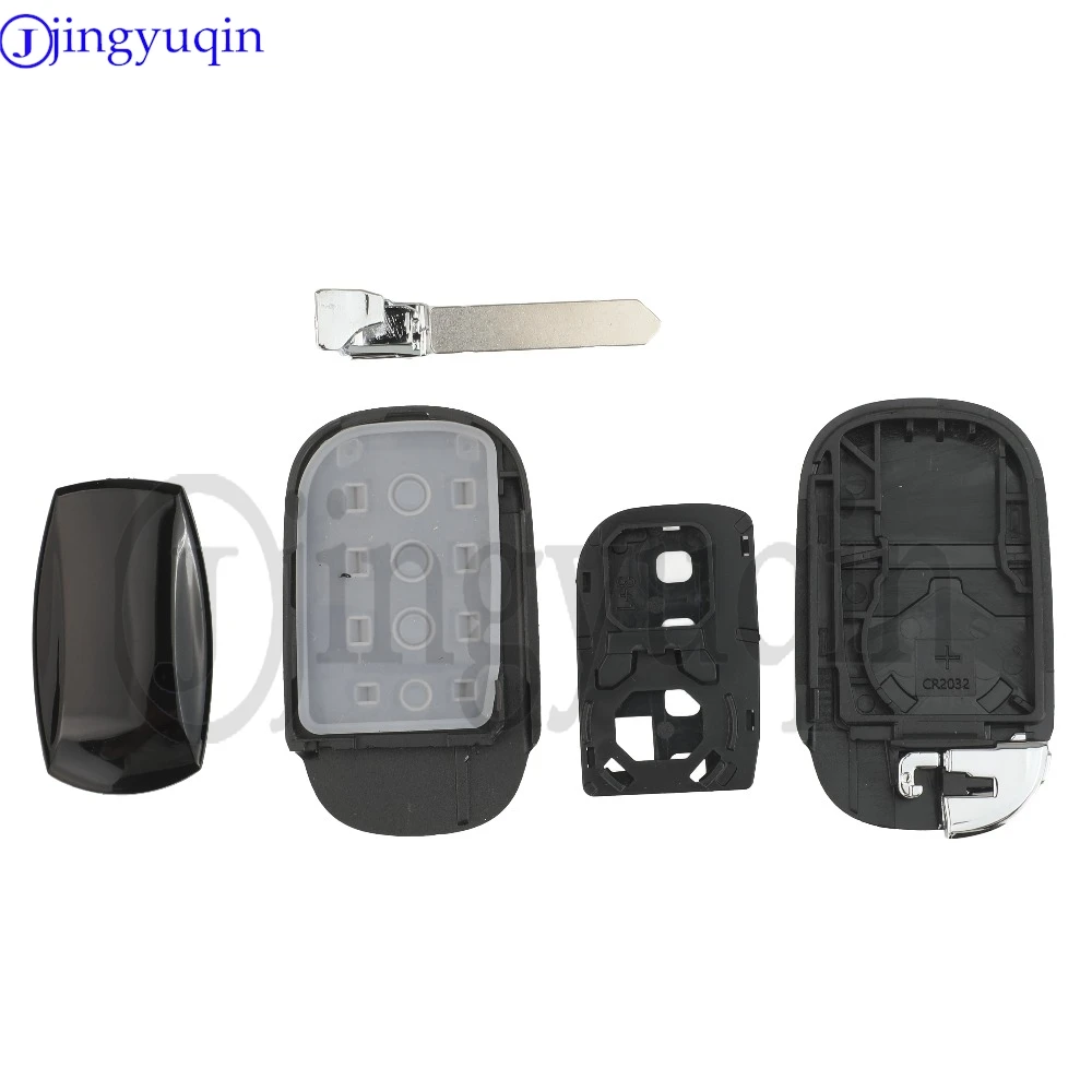 jingyuqin Smart Remote Car Key Shell For Honda CR-V Accord HR-V Pilot Civic 2022 2023 2024 Auto Keyless Case 2/3/4/5/6Buttons