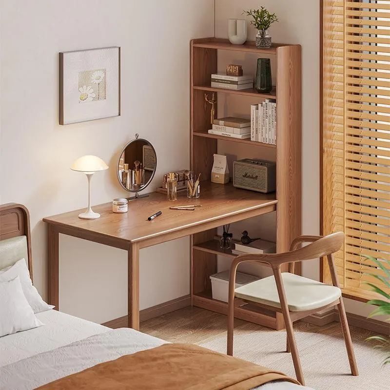 Nordic retro solid wood desk, medieval style study writing desk, home computer desk