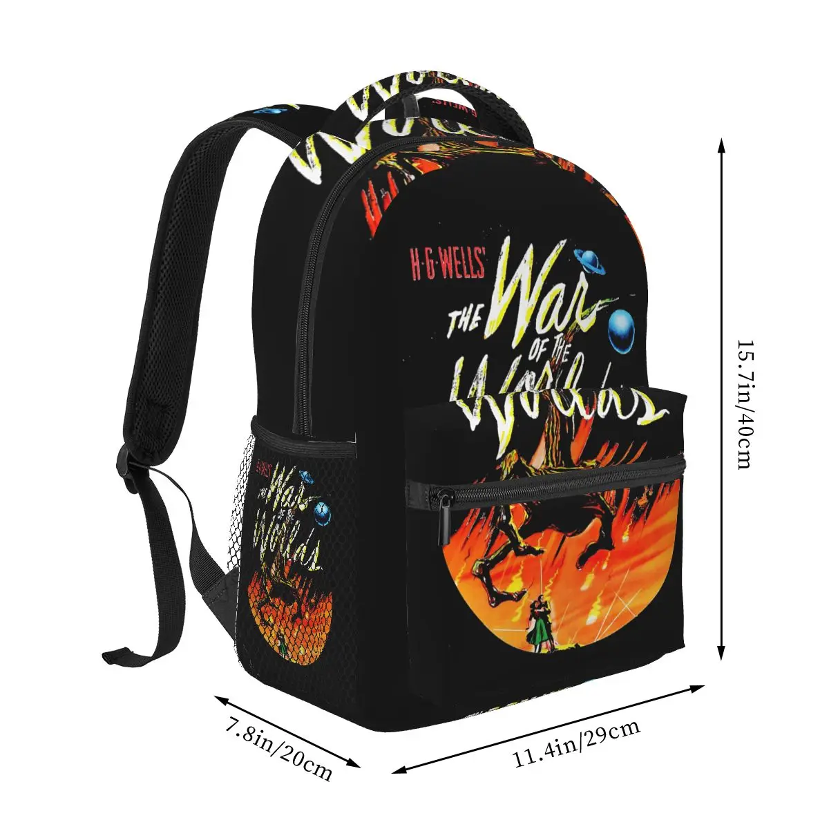 War Of The Worlds Student Backpack School Bag Hiking Travel Daypack for Boys Girls Fashion Bookbag Shoulder Bags