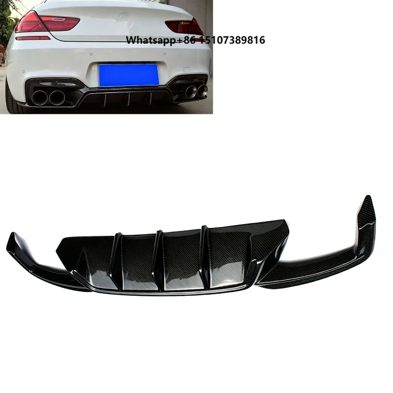 Carbon Fiber Rear Diffuser Replacement for 6 Series F06 F12 F13 M6 2012-2016 Rear Bumper Lip Splitter Exterior Body Parts