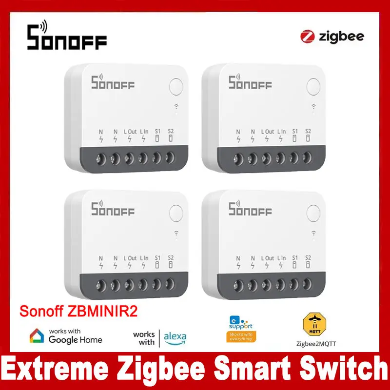 

SONOFF Extreme Zigbee Smart ZBMINIR2 Switch 1-10PCS Detach Relay Remote Group Control via eWeLink Support Zigbee 3.0 Gateway﻿