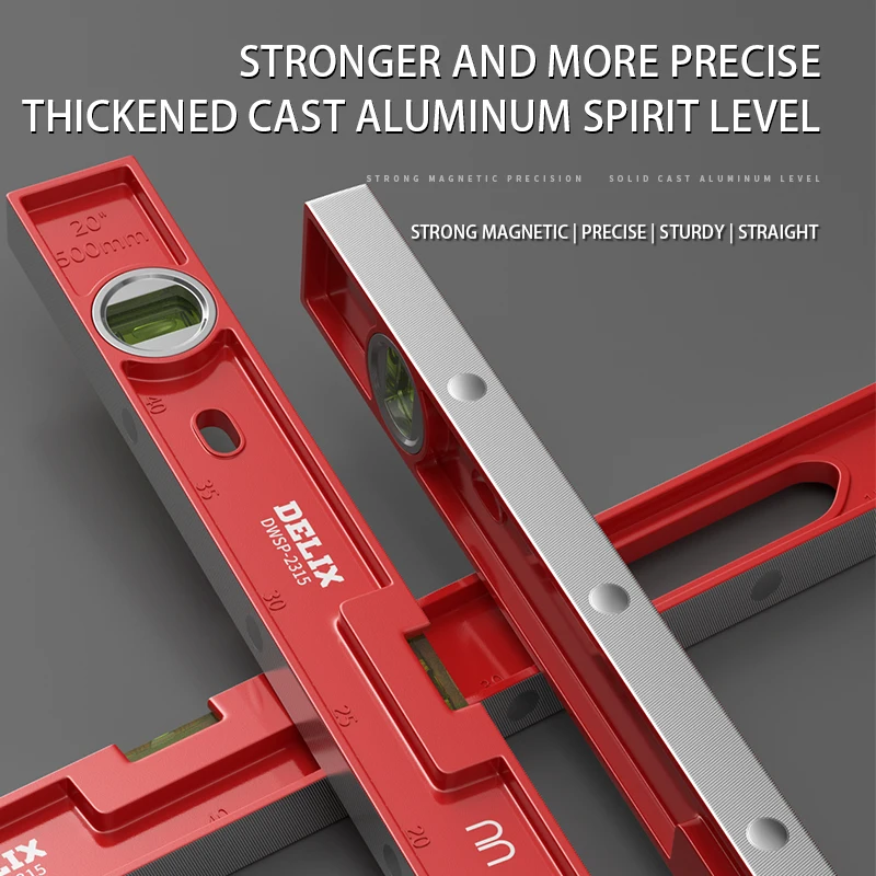 1pc Level Ruler High-precision Household Level Water Meter Tool Fan Small Strong Magnetic Ruler Solid Anti-fall Multi-function