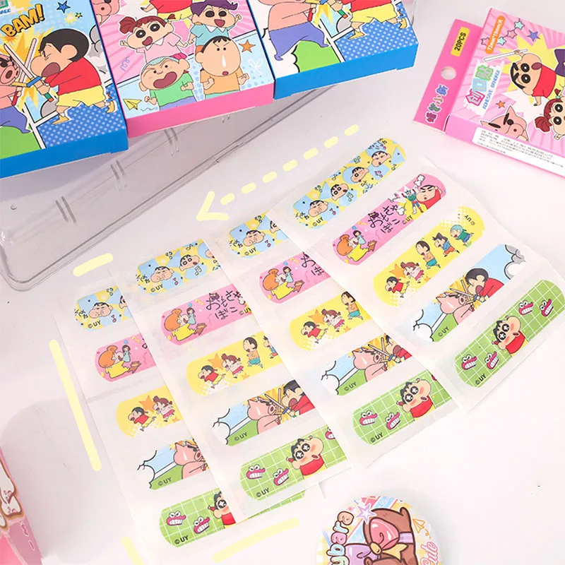 Cute cartoon Crayon Shin-chans Nohara Misae Nohara Hiroshi Band-aid Waterproof and hemostatic Anime peripherals Toys For kids