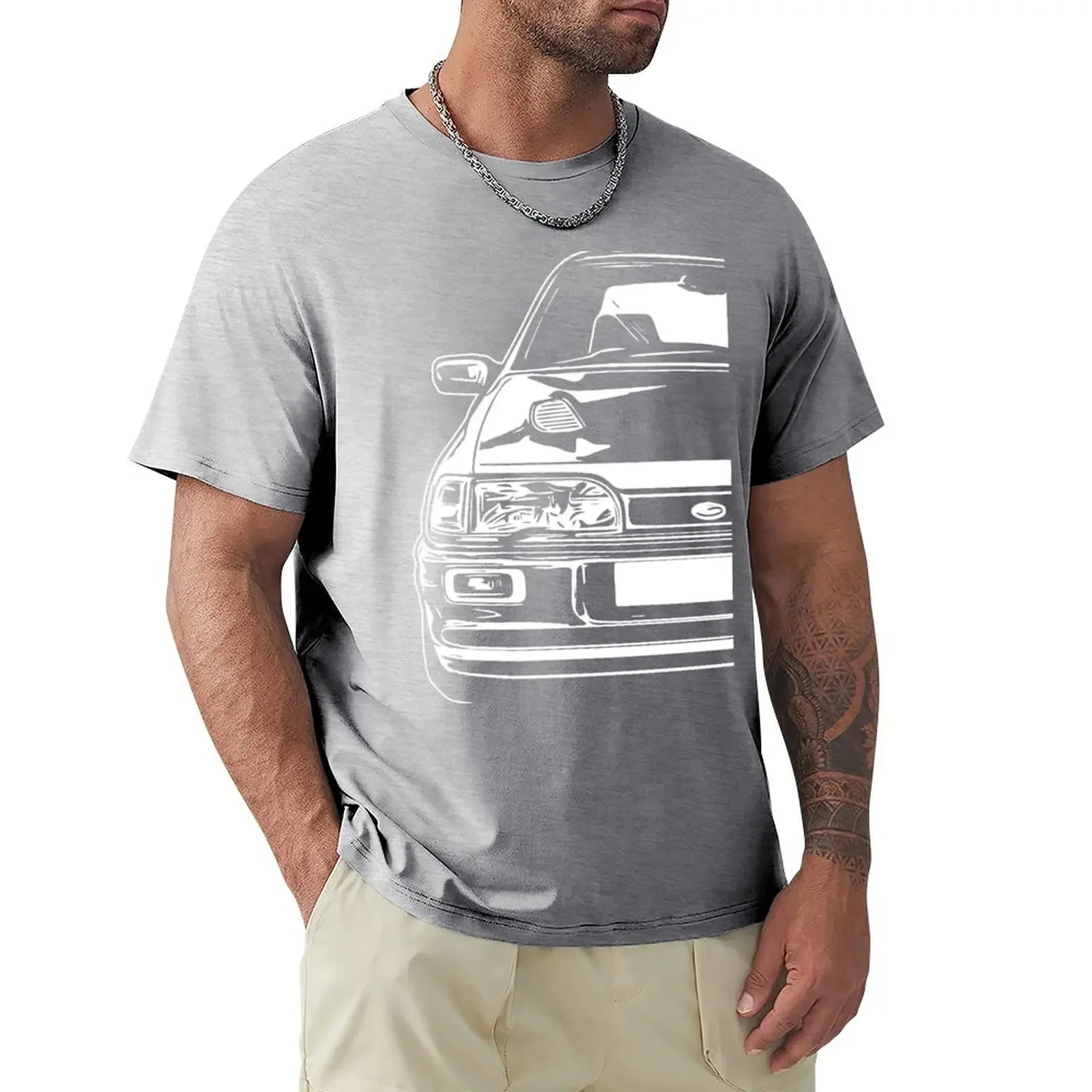 harajuku men clothing Classic Car Sierra RS Cosworth Sapphire 4Dr tops graphic tees Short sleeve tee mens cotton t shirts
