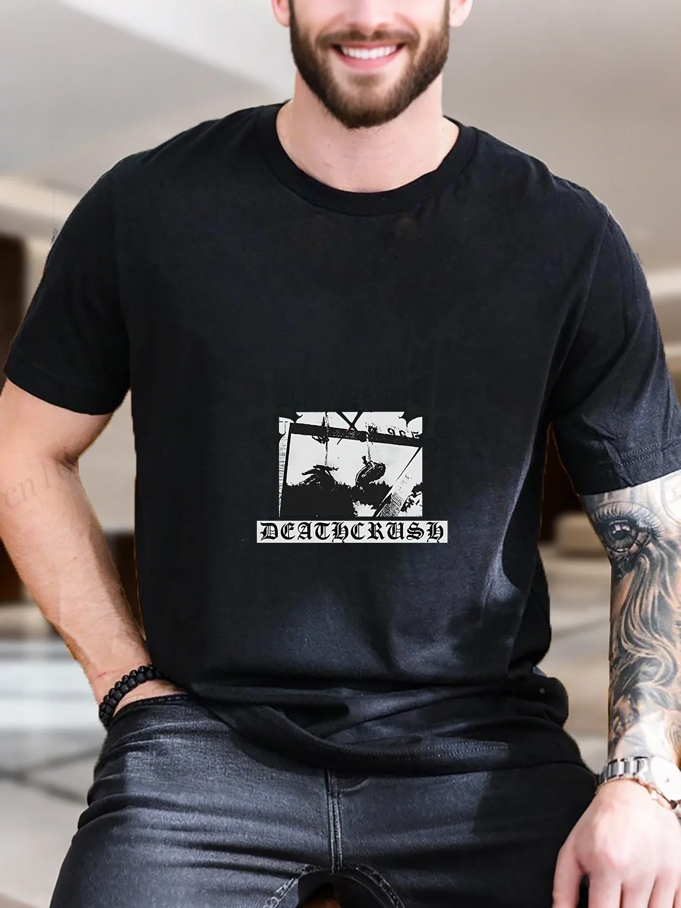 

New Arrival Fashion Mayhem Deathcrush Heavyweight Hot Sale Vintage Funny Fashionable Men's T-Shirt