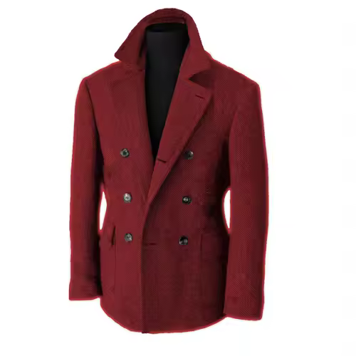 British Men's Blazers Vintage Herringbone Tweed Formal Jacket Wool Blend Double Breasted Casual Autumn Winter Suit Coat - Image 12