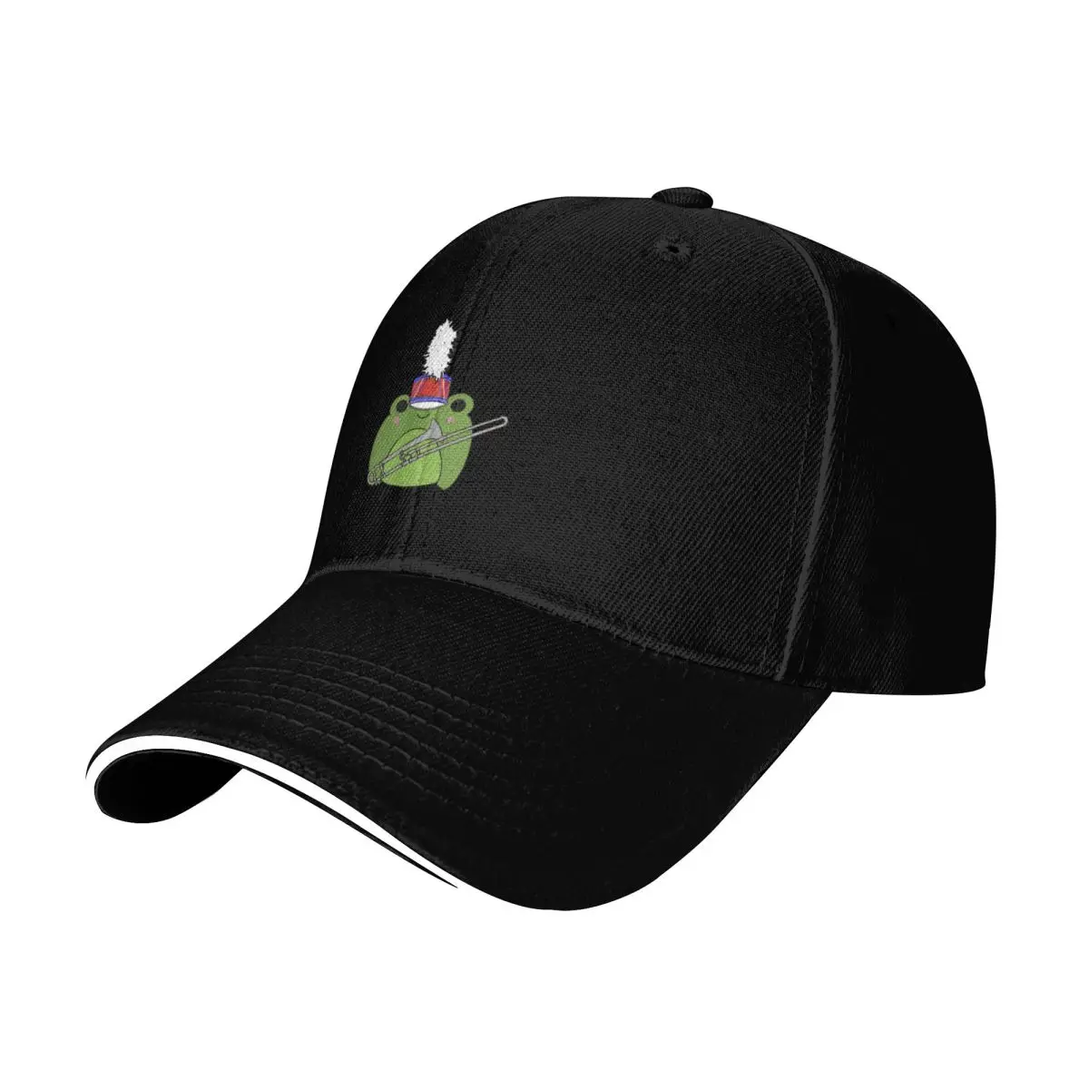 Marching Trombone Froggie Baseball Cap Snapback Flat Bill Strapback Dad Hat Six Panel Structured Crown