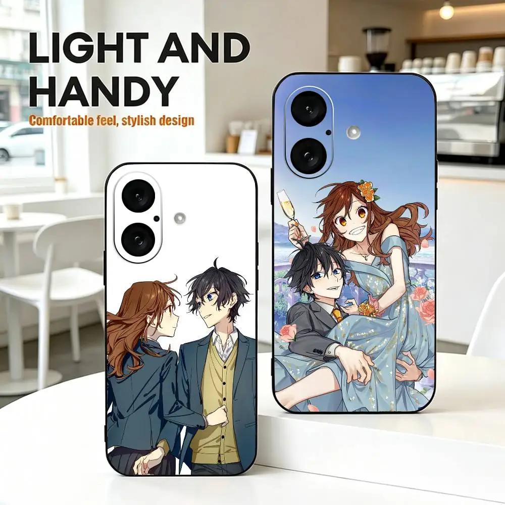 Coque de téléphone en silicone souple H-Horimiya Izumi Miyamura pour iPhone 17 16 15 14 13 12 11 X XR Plus Pro Max Plus
