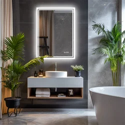 LUVODI Illuminate LED Backlight Bathroom Mirror Frameless Dimmable Defog Bath/Shower/Shaving Mirror