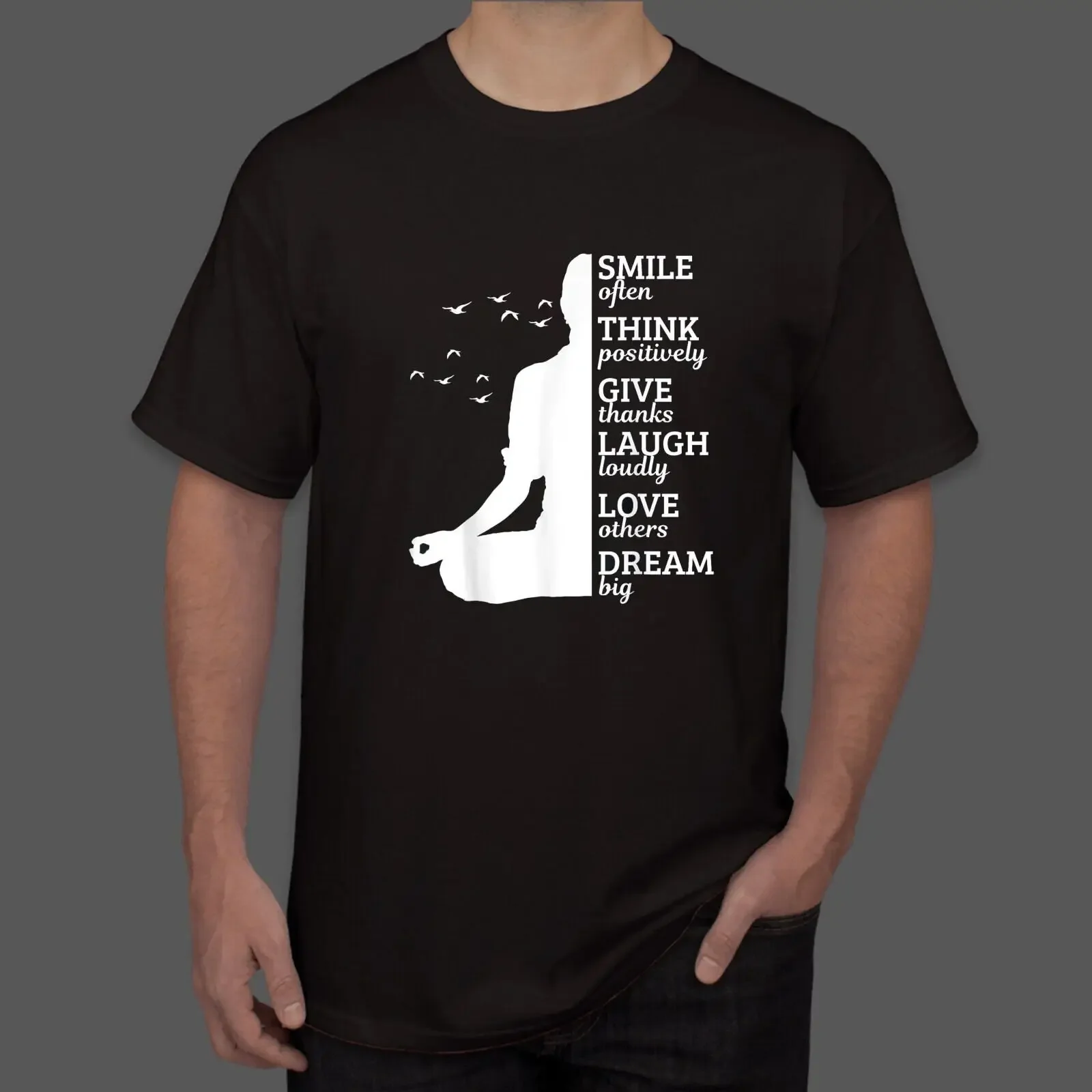 NEW LIMITED Meditation Yoga Buddhism Spiritual Saying T Shirt S 3XL vintage Washed Unisex designer clothes
