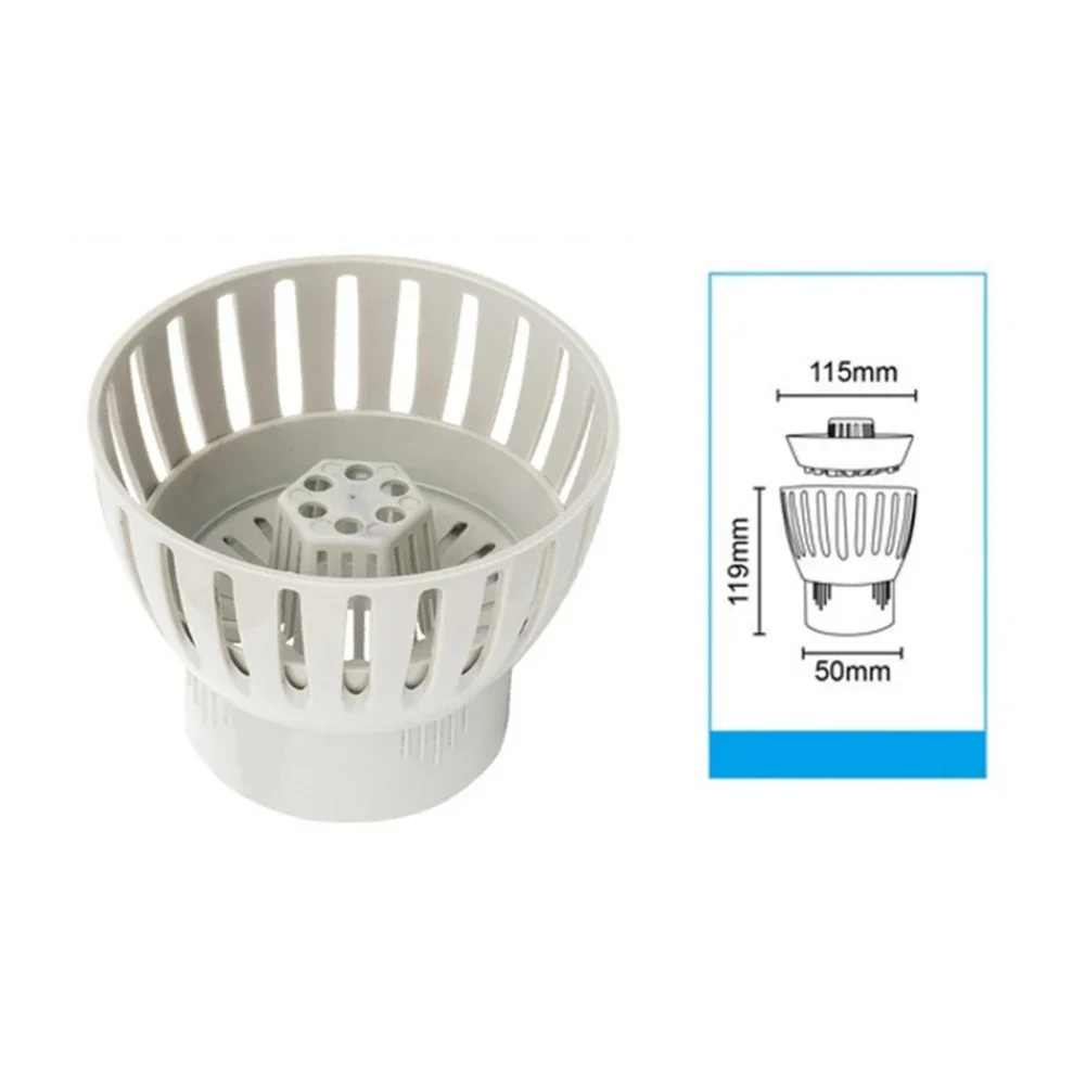 For Koi Pond Drain Skimmer 50/75/90/110mm Easy Leaf Collection Water Control For Clear Ponds Outdoor Pool Cleaning Filter Parts