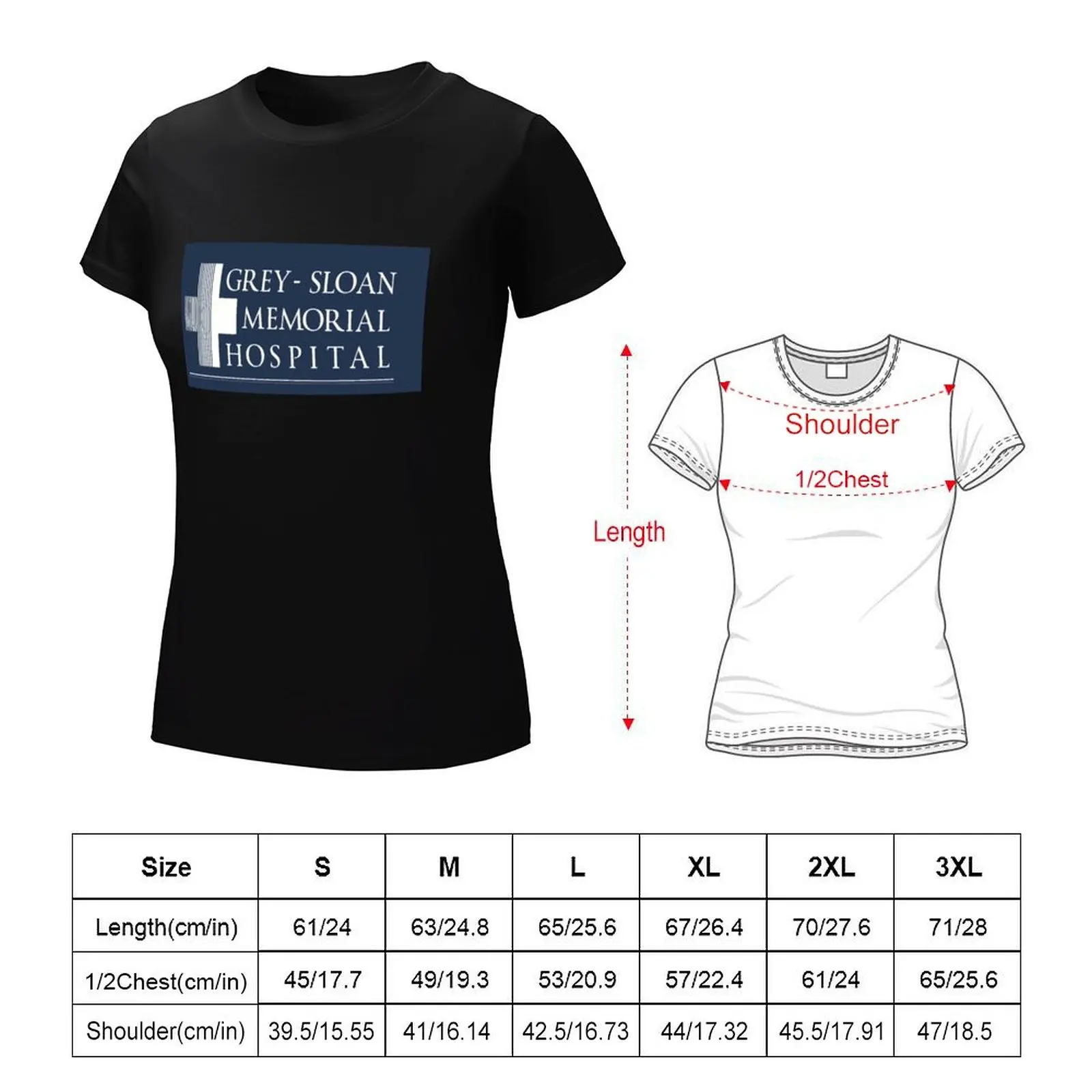 T-shirt Grey-Saturn Memorial Hospital para meninas, roupas grandes, camisa com estampa animal, vestido para mulheres, tamanho grande