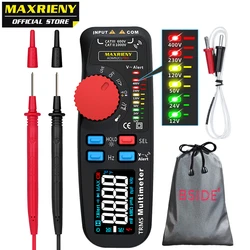 MAXRIENY New Digital Multimeter Dual Mode Color Display Voltmeter Capacitor Voltage Current Hz Resistance Diode NVC Tester Meter