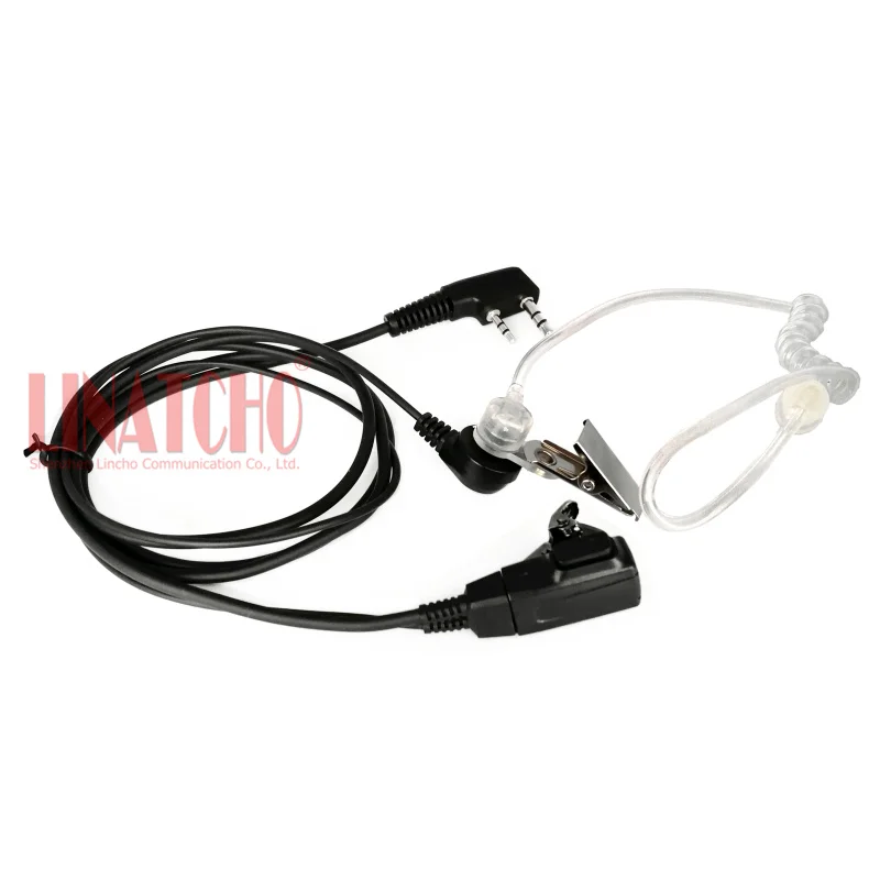 

2 PINS K Connector Interphone Two Way Radio Walkie Talkie Transparent Air Tube Earphone