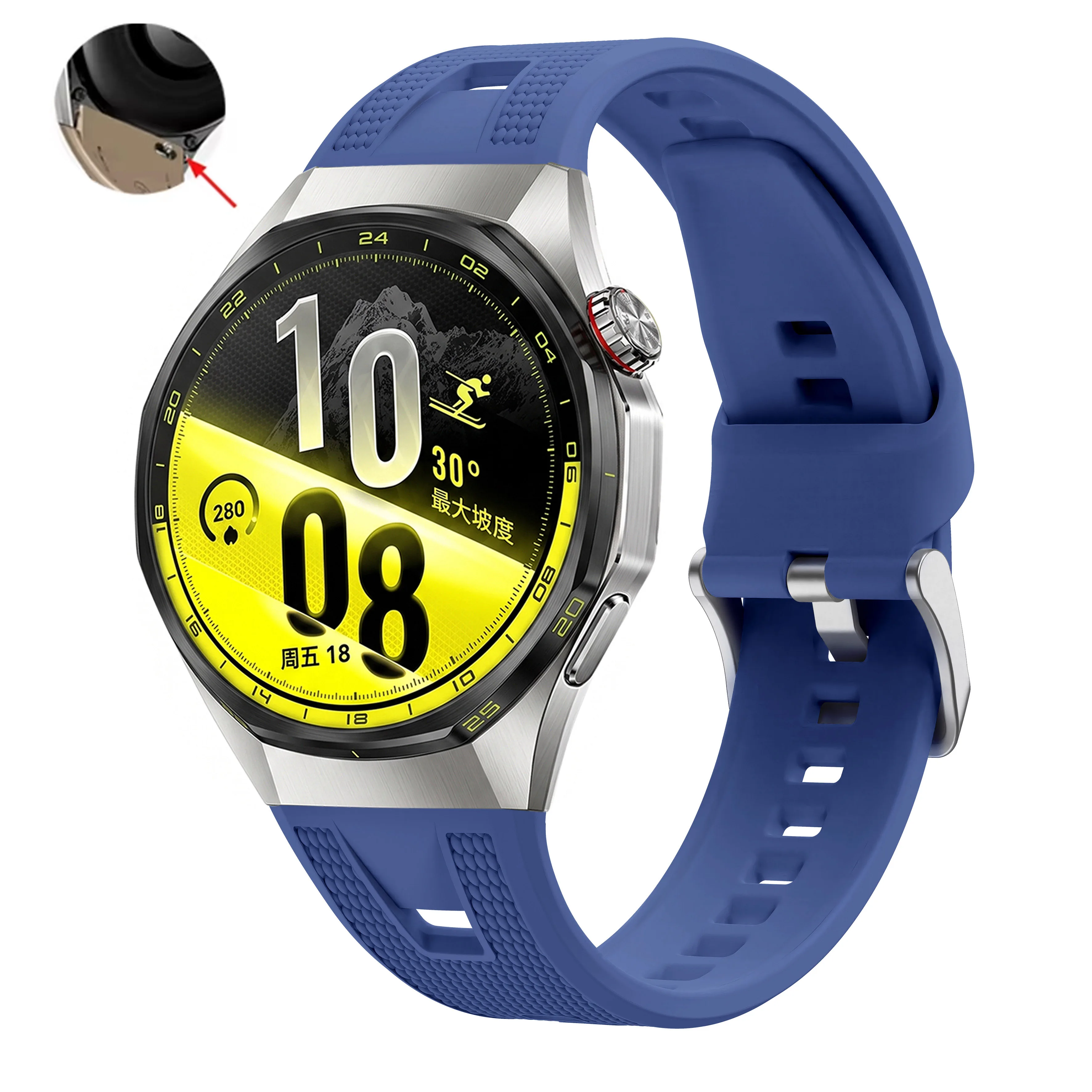 Original 1:1 Nahtloses Armband für Huawei Watch GT 7 Pro 46mm Sport Silikon Atmungsaktives Armband Correa HUAWEI Watch GT 6 Pro Band – Detail 6