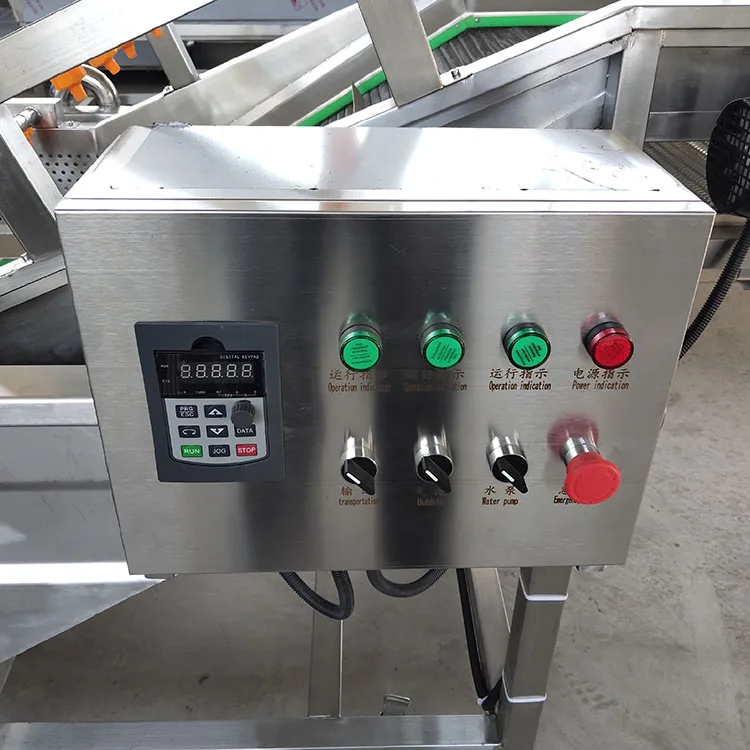 Commercial Conveyor Belt Bubble Pepper Lettuce Magic Green Onion Fruit And Vegetable Wash Machine Cleaner Device